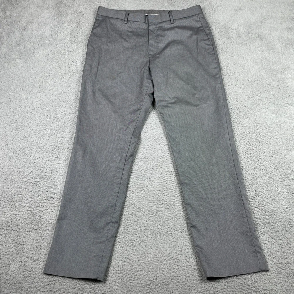 Banana Republic Standard Fit Dress Pants Mens 33x32 (Fits 33x31) Grey Stretch